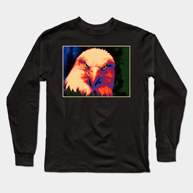 Eagle Head Pop 5 Long Sleeve T-Shirt by Korvus78